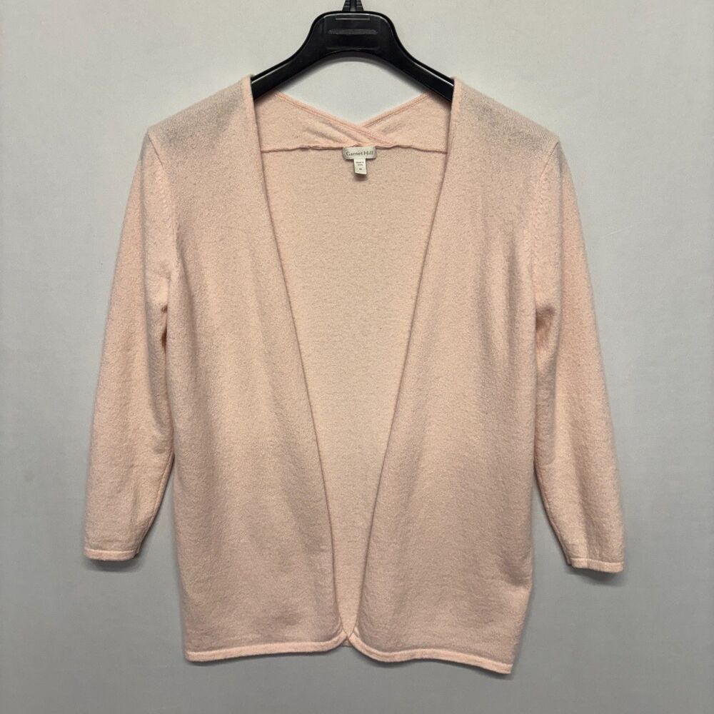 Garnet Hill Women 100% Cashmere Open Cardigan Sweater Size Medium C137 -19